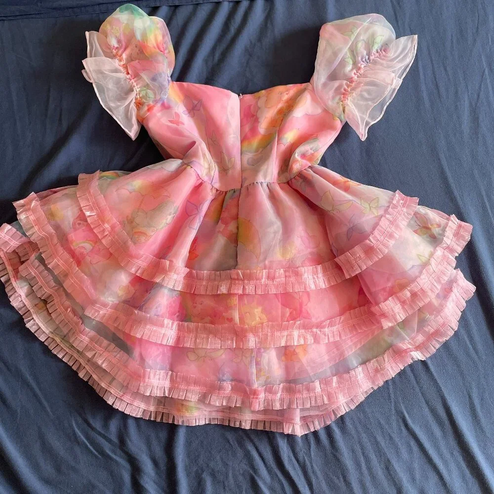 Dolls Kill x Care Bears Organza Printed Mini Dress - Pink - Picture 6 of 9